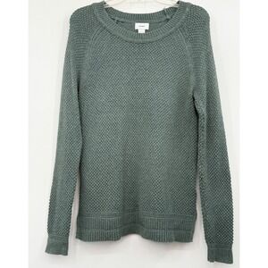 Old Navy M Green Crew Neck LongSleeve‎ Pullover Sweater Casual Minimalist Fall
